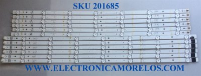 KIT DE LED´S PARA TV (12 PIEZAS) / VIZIO LG Innotek FBC 70inch_E_Serise_84EA_A_ TYPE_REV1.0_3PCR02315A / LG Innotek FBC 70inch_E_Serise_84EA_B_ TYPE_REV1.0_3PCR02316A / 3PCR02315A / 3PCR02316A / PANEL SD700DUA-2 / MODELOS E70-F3 LFTRXDMU / E70-F3